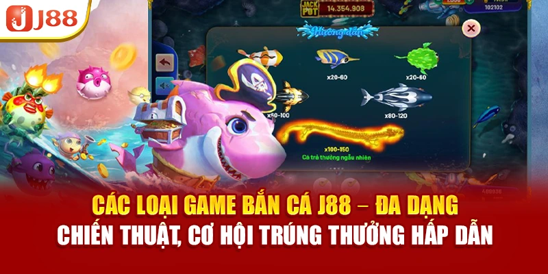 Giao diện sảnh bắn cá J88 hiện đại, sinh động và dễ thao tác